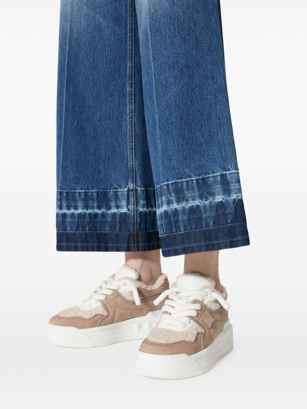 logo-print panelled sneakers - 6