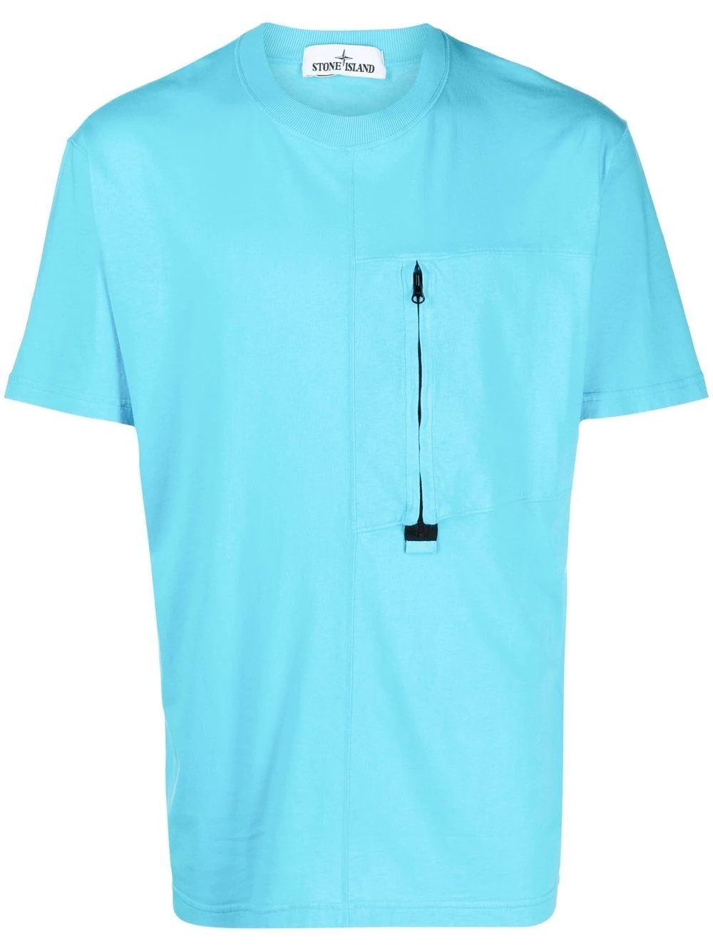 zip pocket cotton T-shirt - 1