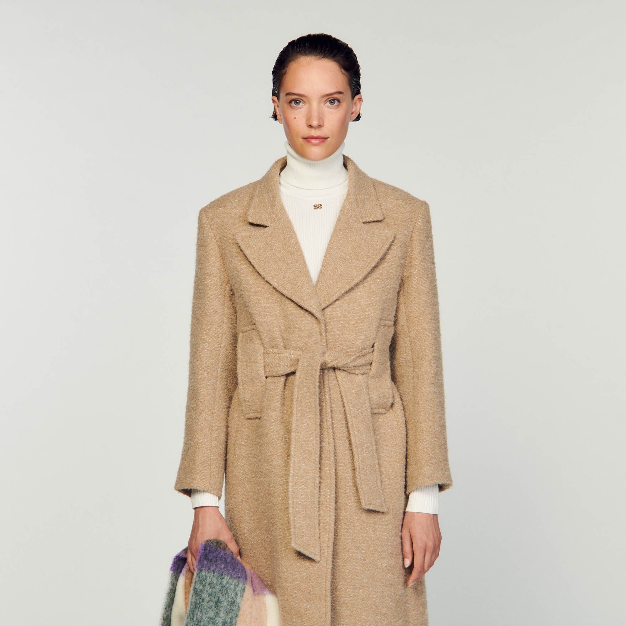 LONG BOUCLÉ COAT - 5