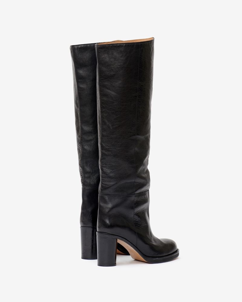 LELIA LEATHER KNEE BOOTS - 2