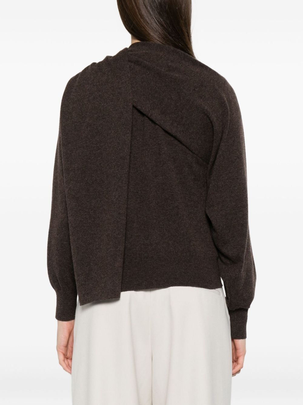 asymmetric button-up cardigan - 4