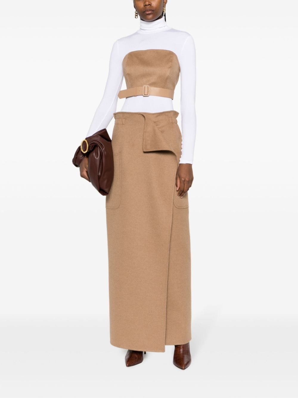 patch-pocket straight skirt - 2