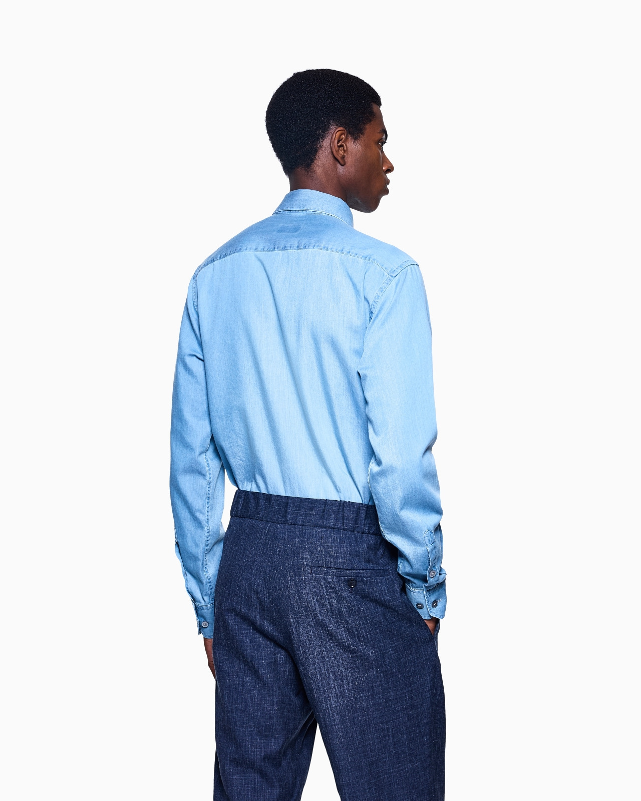 REGULAR-FIT SHIRT IN COTTON DENIM - 3