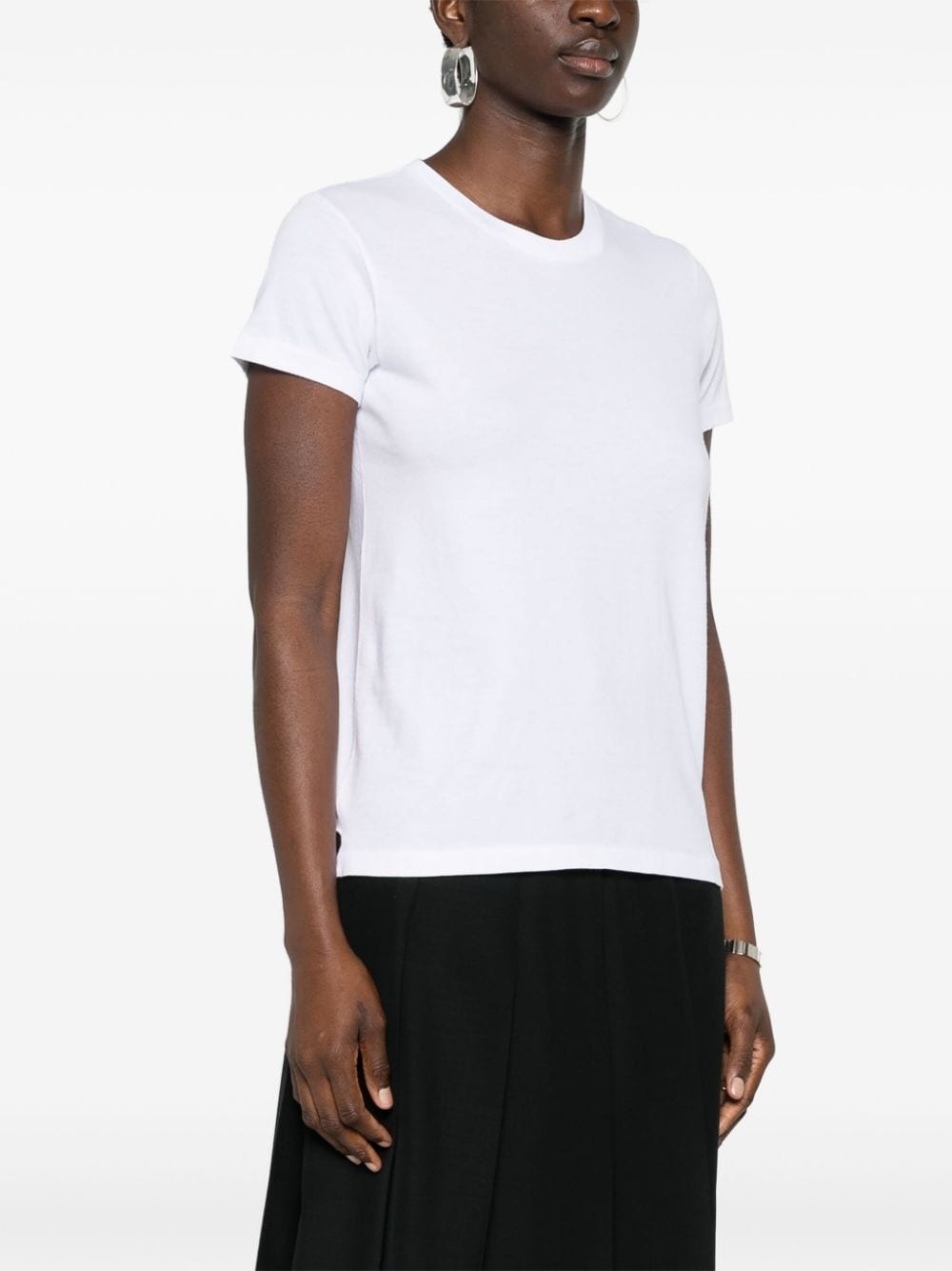 AURALEE｜SHORT-SLEEVED ROUND NECK T-SHIRTS (HARD TWIST C Namu Shop - Auralee Hard Twist Cotton Border Tee - Beige Border
