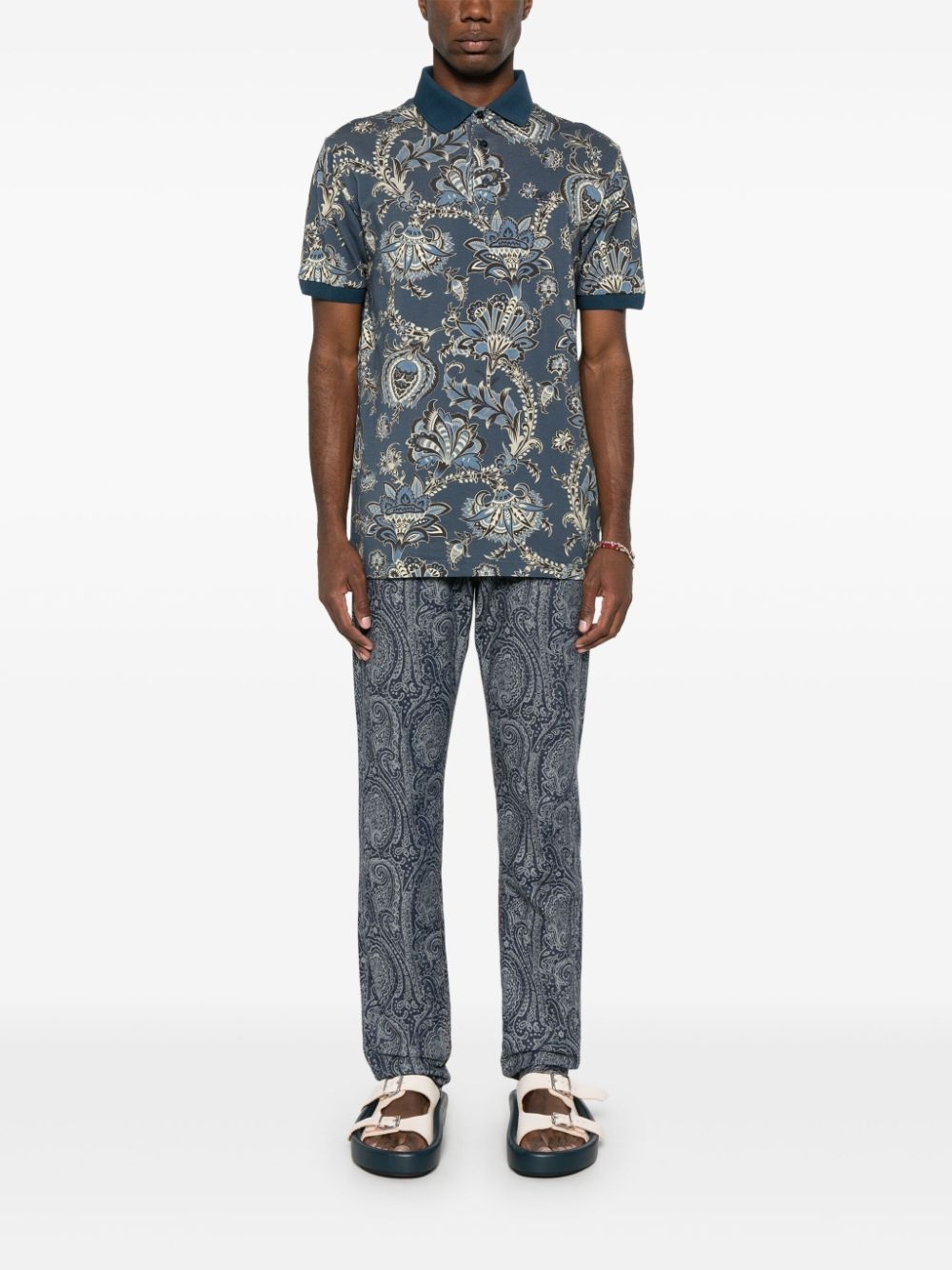paisley polo shirt - 2