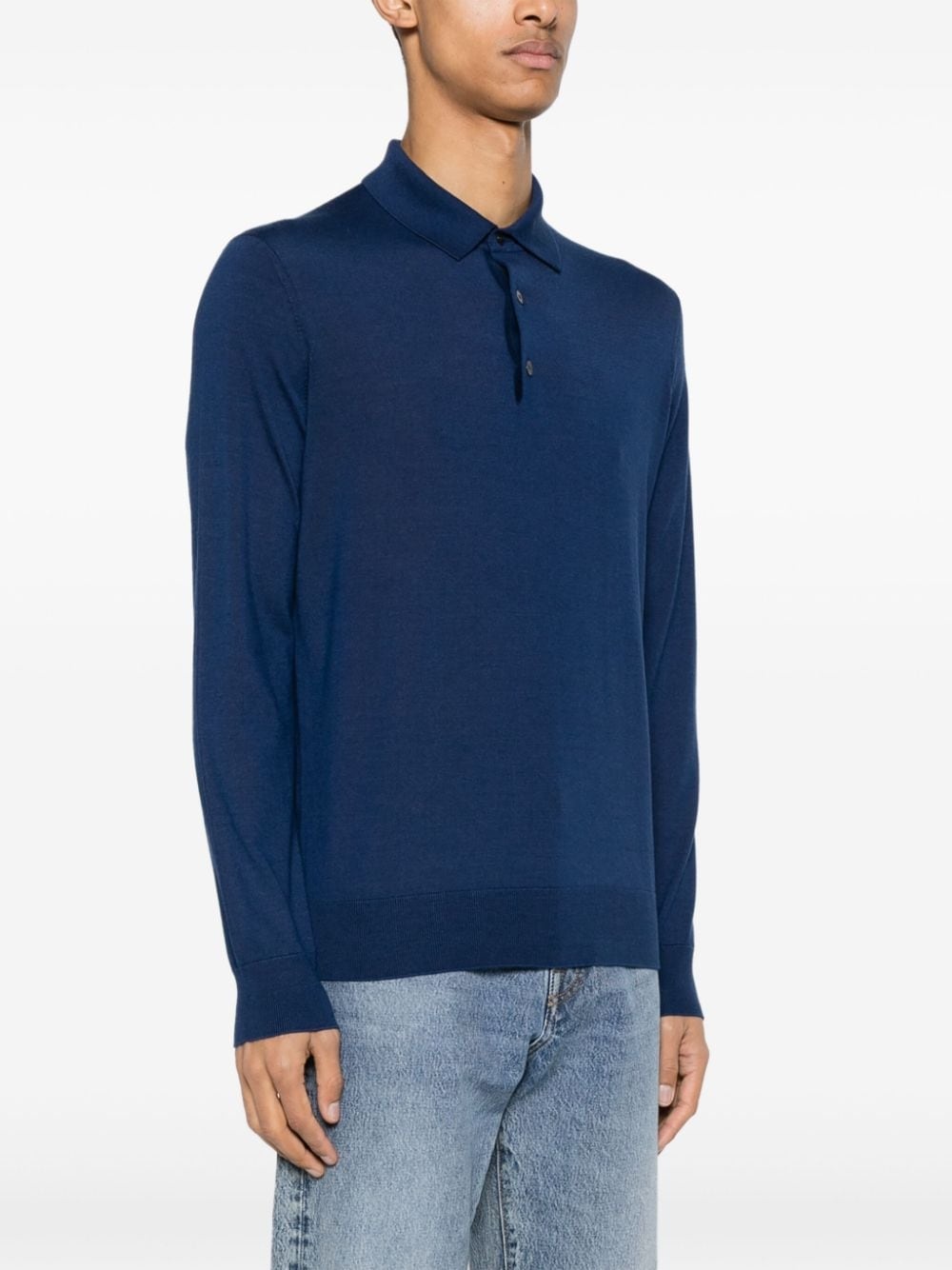 fine-ribbed polo shirt - 3