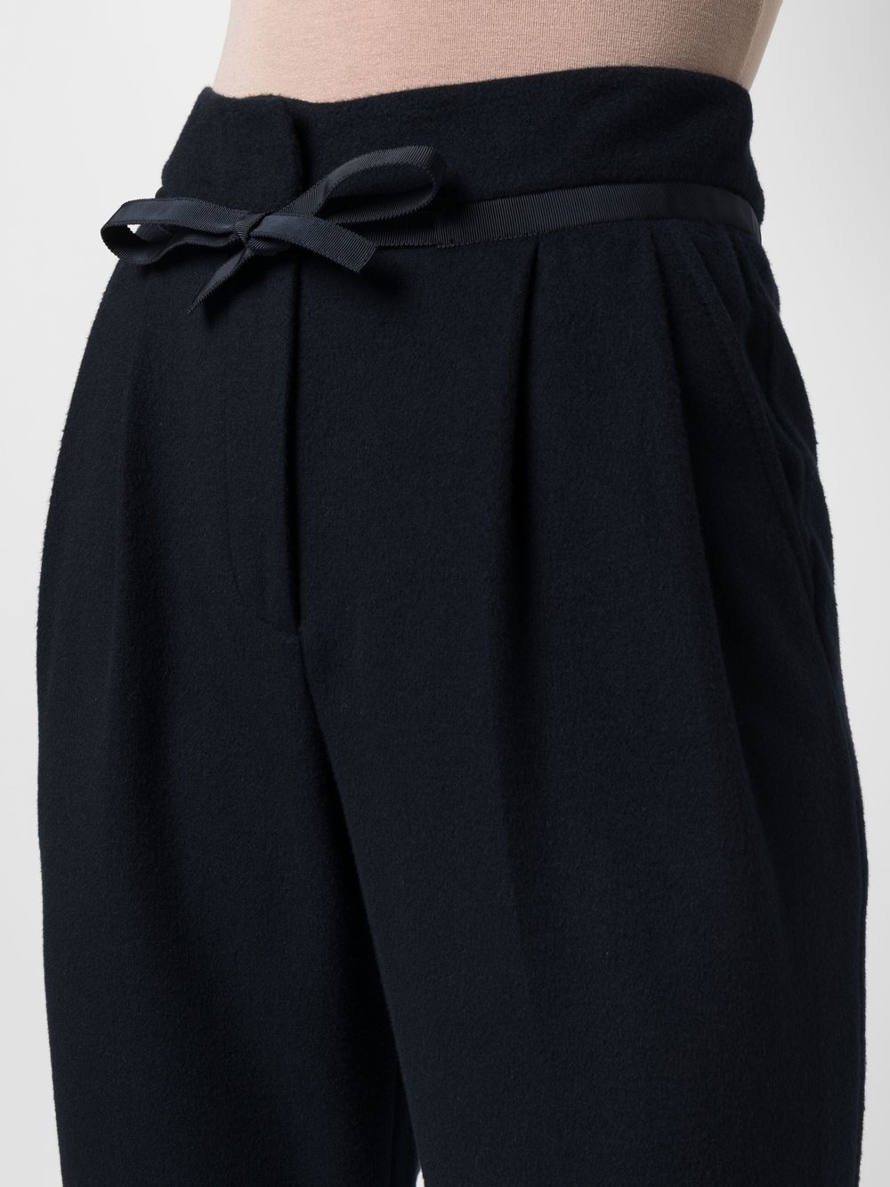 pleat-straight leg trousers - 5