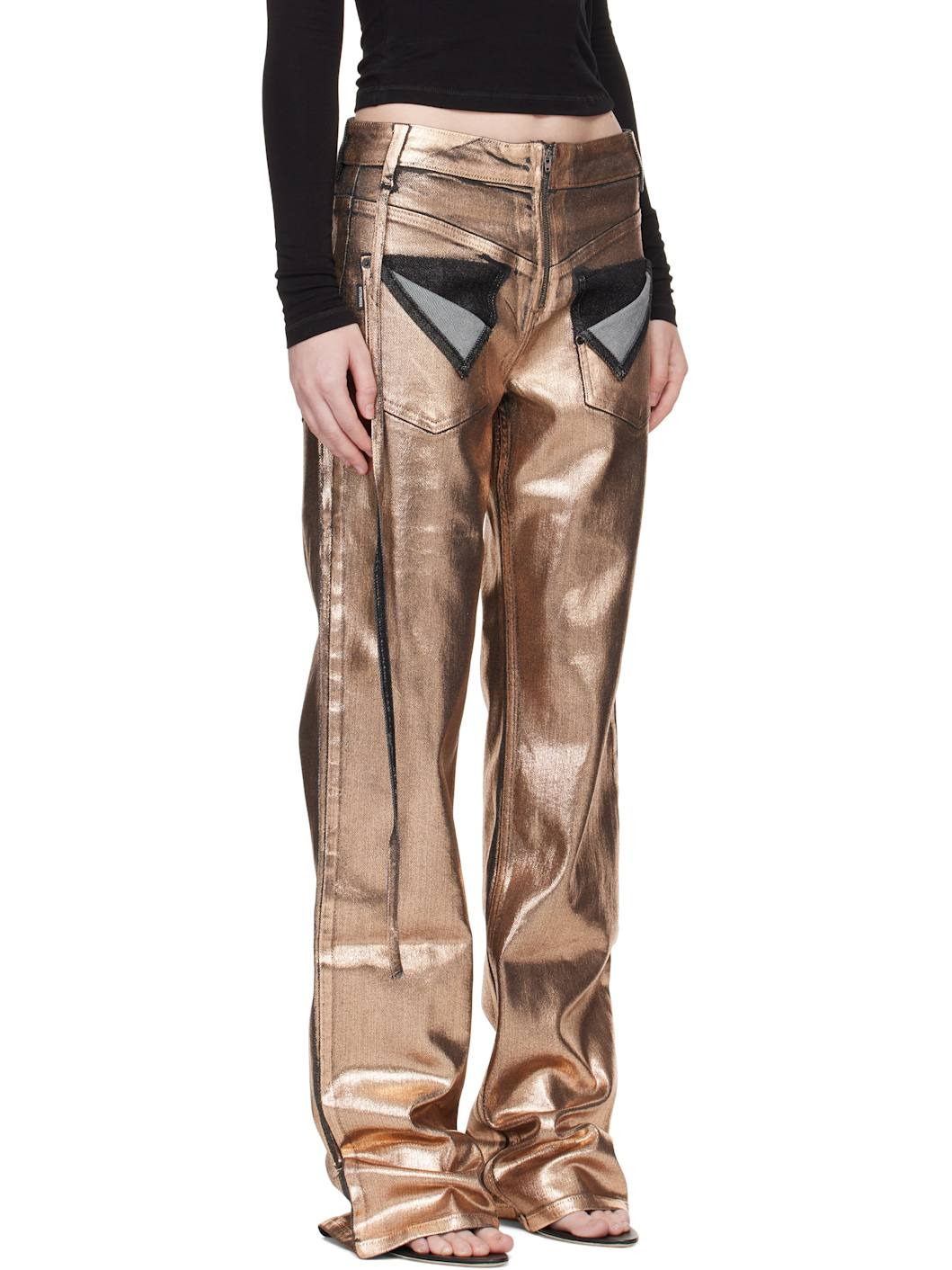 Brown Paint Loose-Fit Jeans - 2
