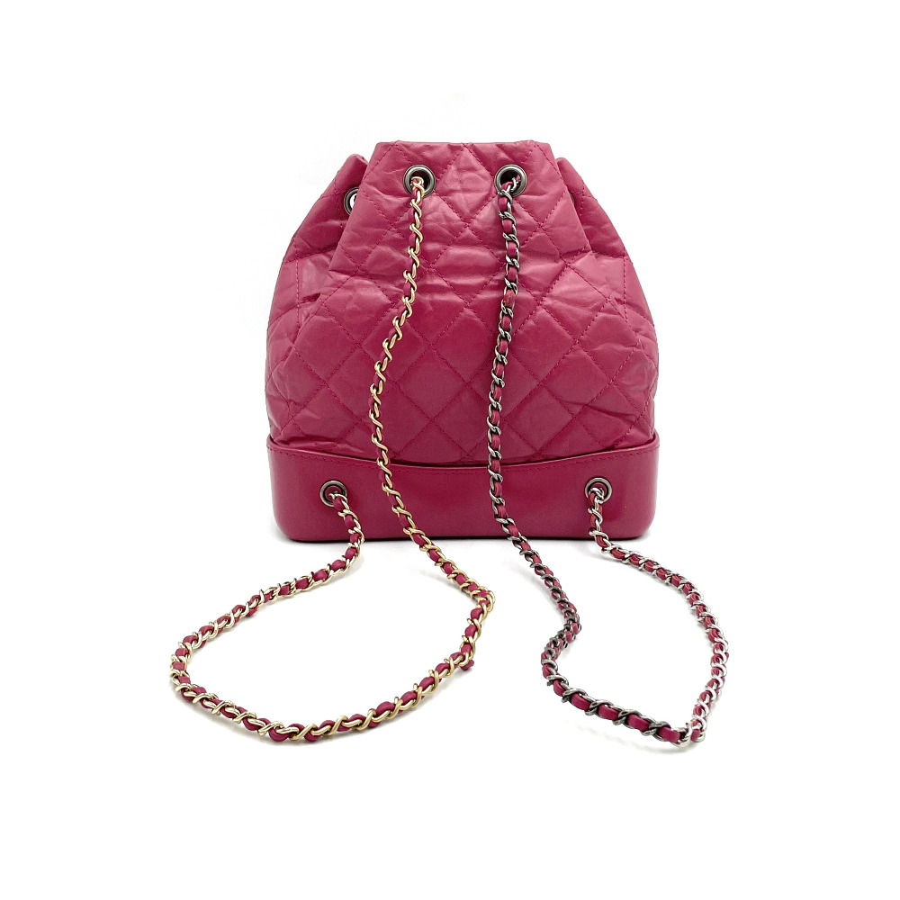 Chanel No. 26 Magenta Pink Gabrielle Backpack Small A94485 - 2
