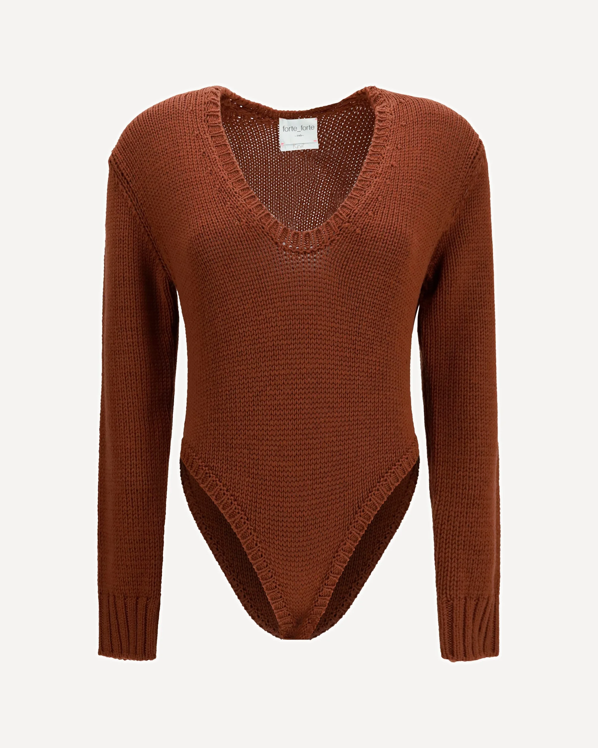 Cable-knit wool Bodysuit - 1