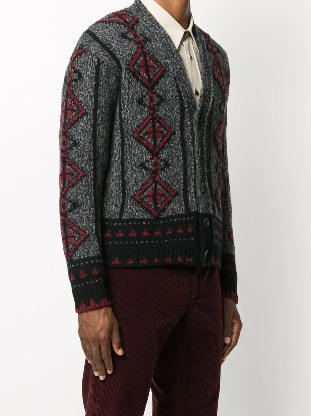 embroidered knit cardigan - 3