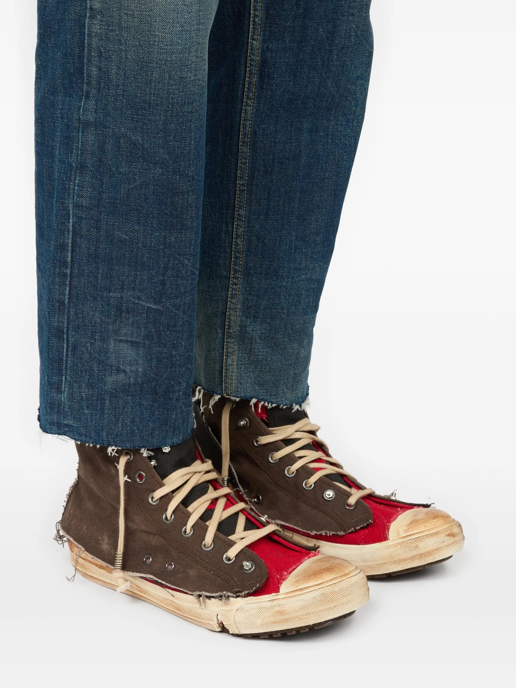 Maison Margiela Frayed-edges High-top Sneakers - 5