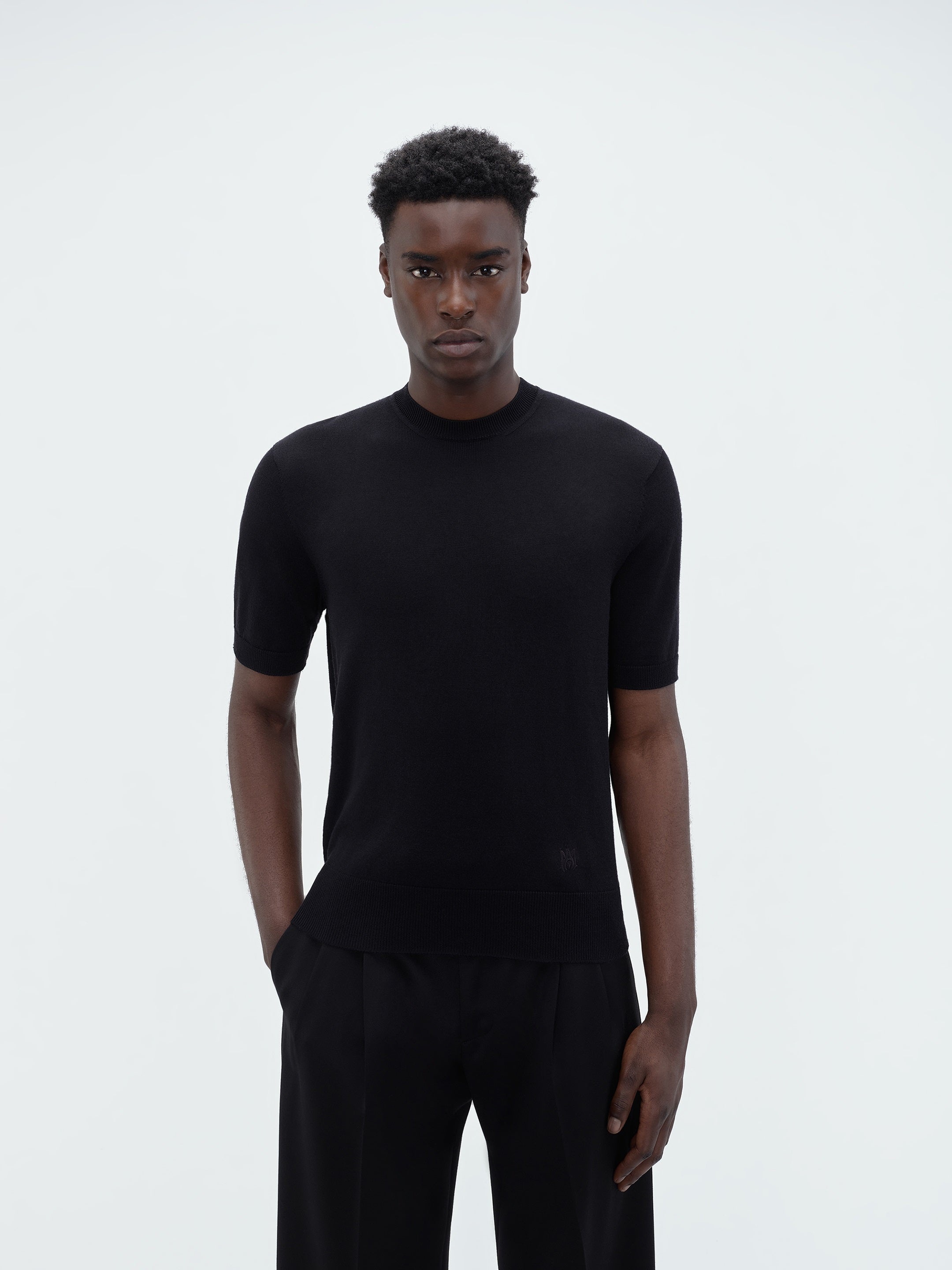 SHORT SLEEVE CREW- BLACK - 3