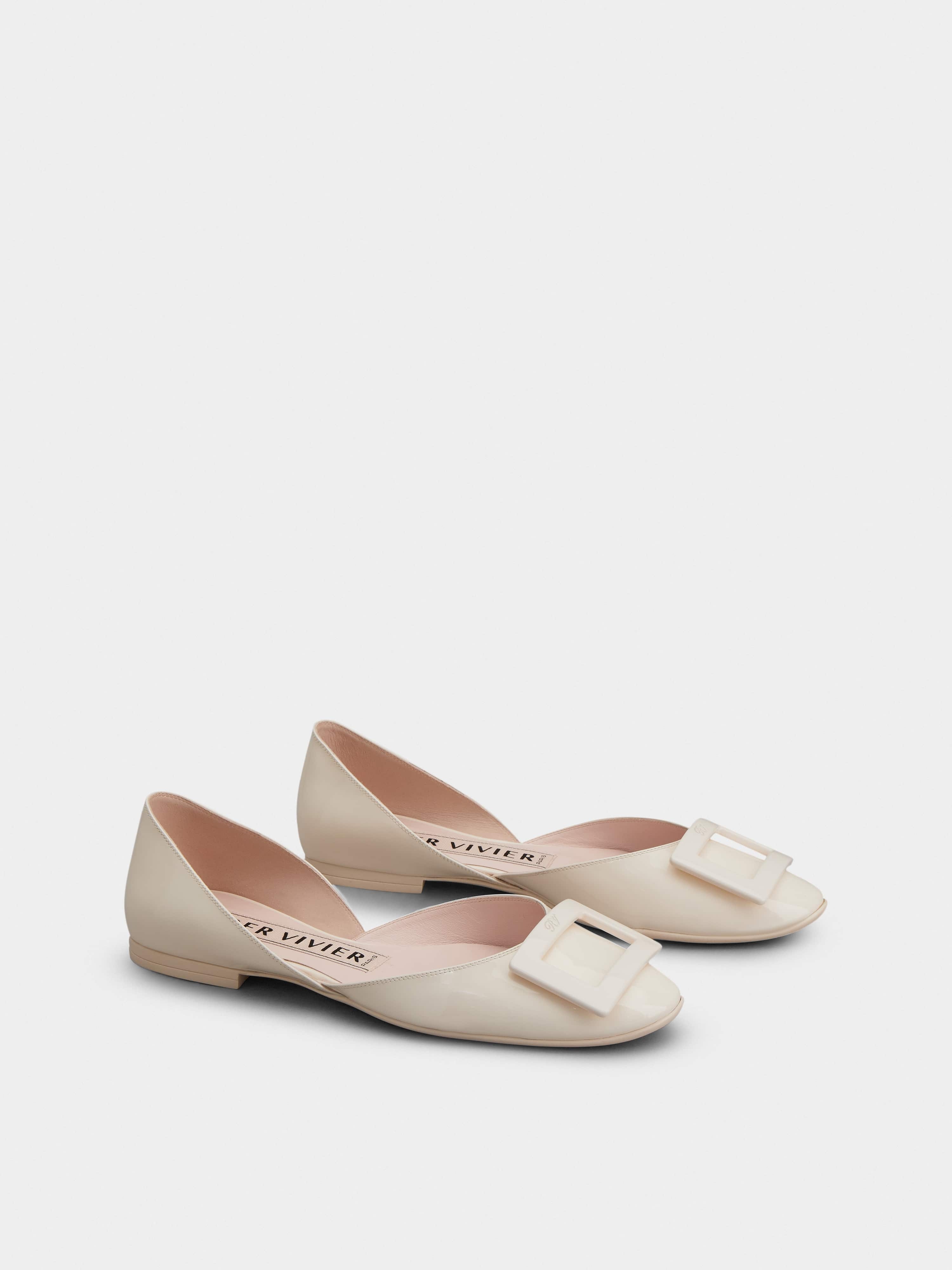 Dorsay Lacquered Buckle Ballerinas in Patent Leather - 3