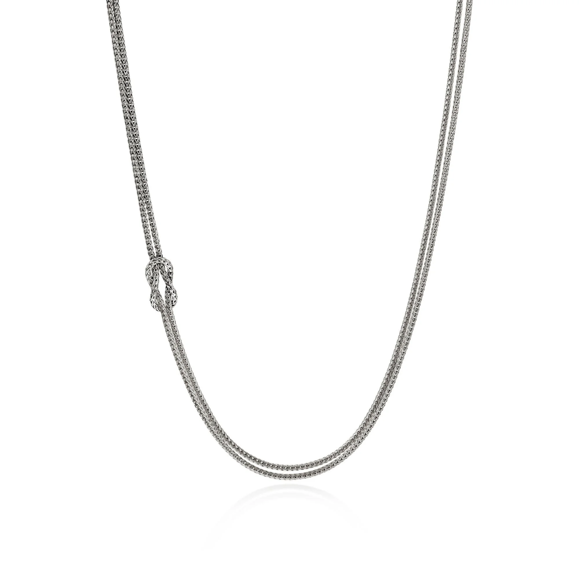 Love Knot Necklace, Sterling Silver, 3.6MM - 1