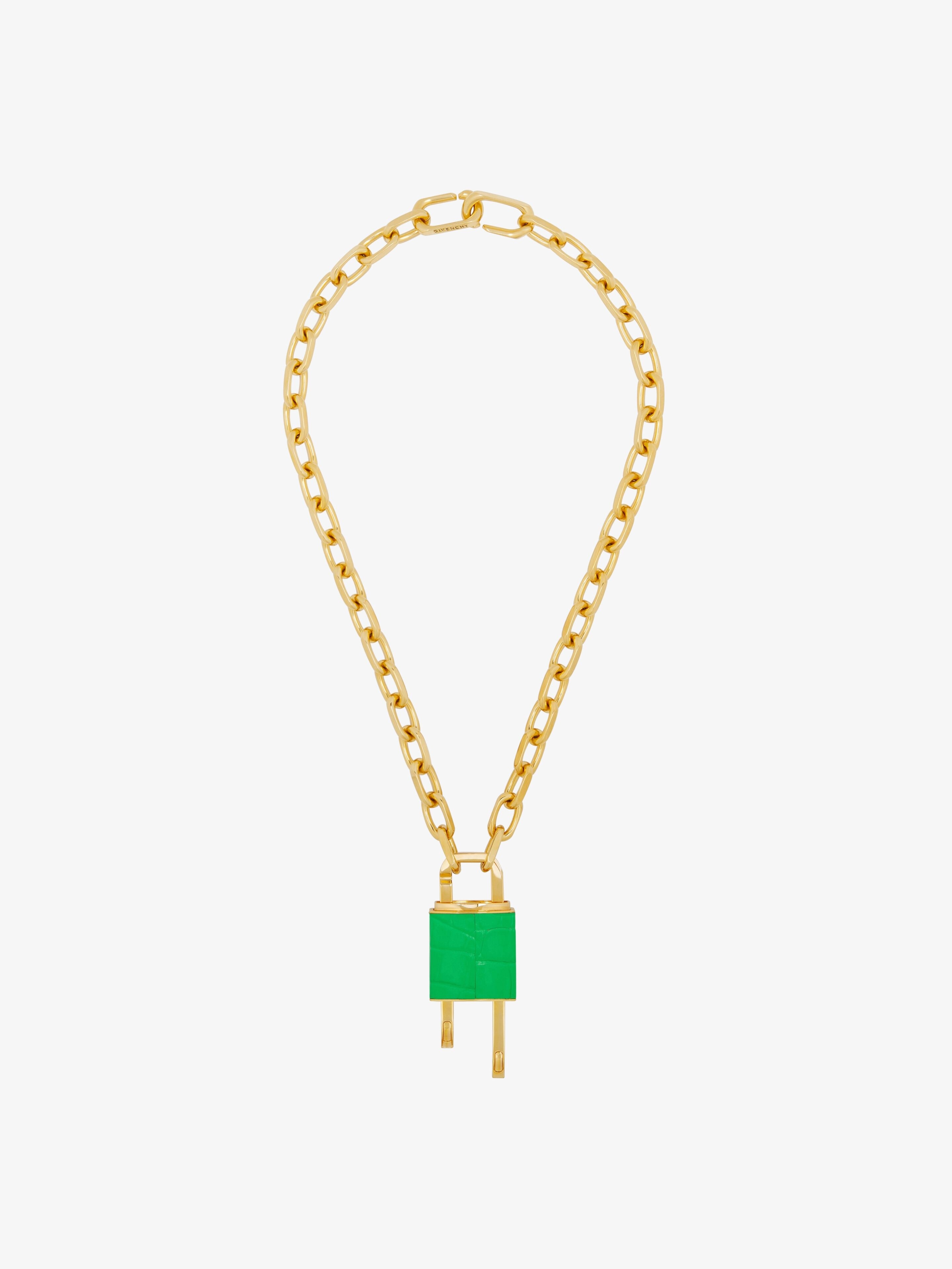 LOCK NECKLACE WITH 4G PADLOCK IN METAL - 4