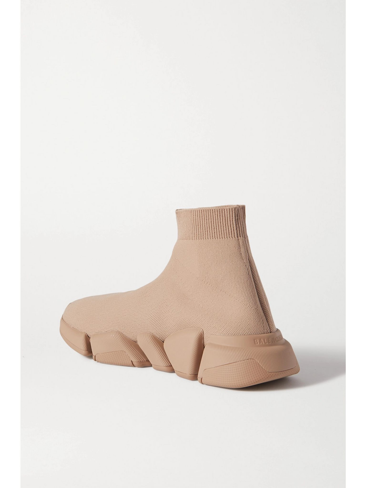 Speed 2.0 stretch-knit high-top sneakers Beige - 3
