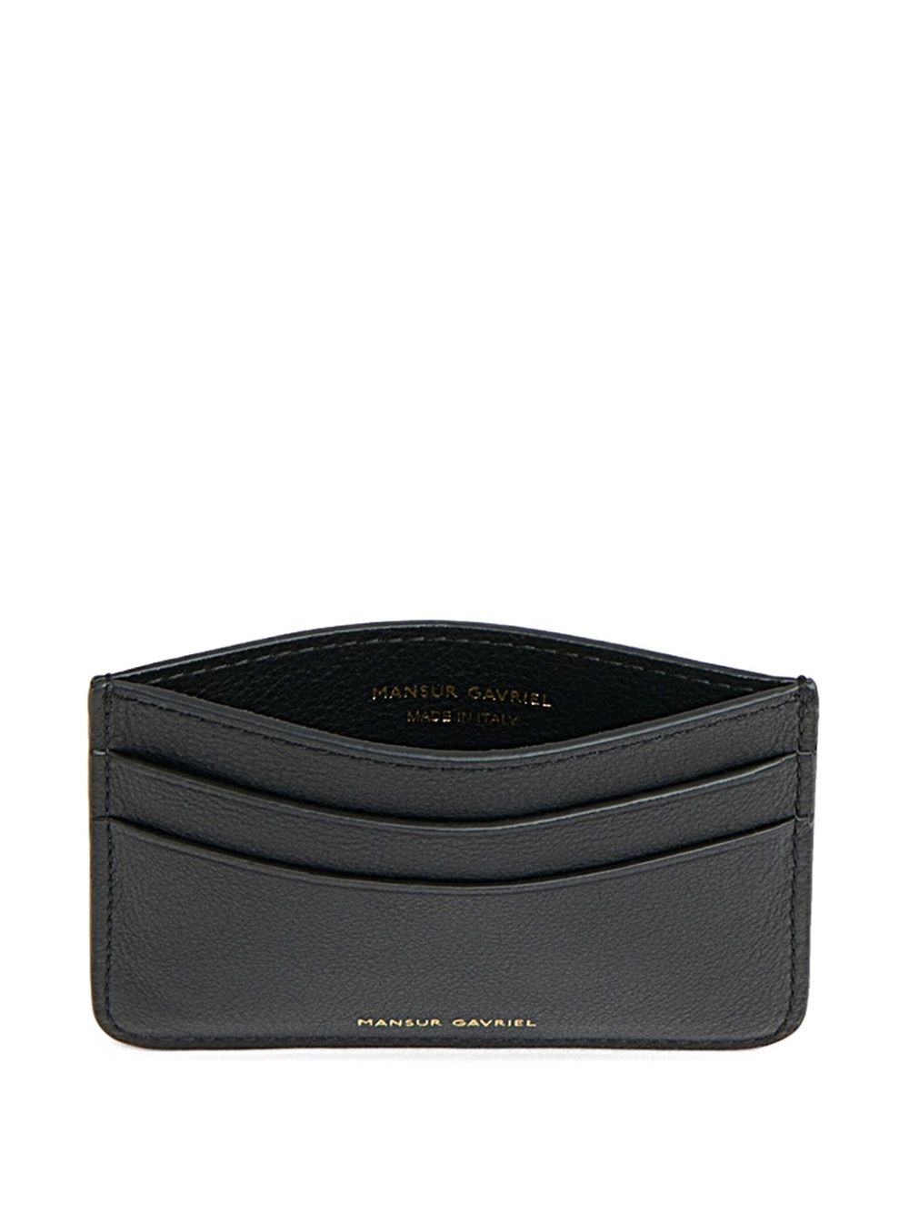 logo-detail leather card holder - 3