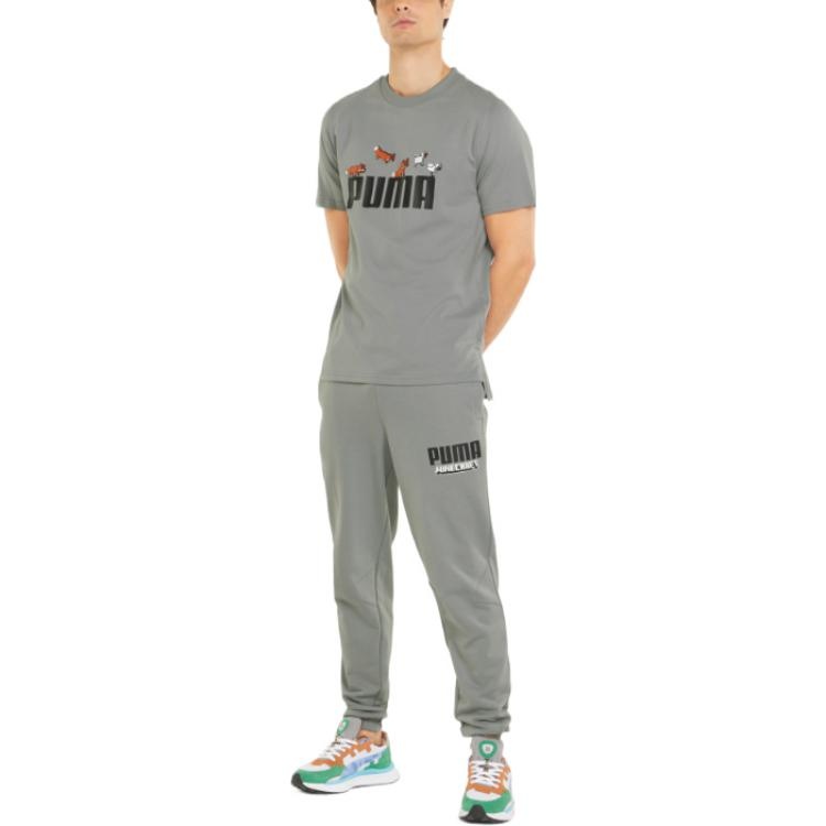 PUMA X Minecraft Graphic Tee 'Grey' 534374-76 - 3