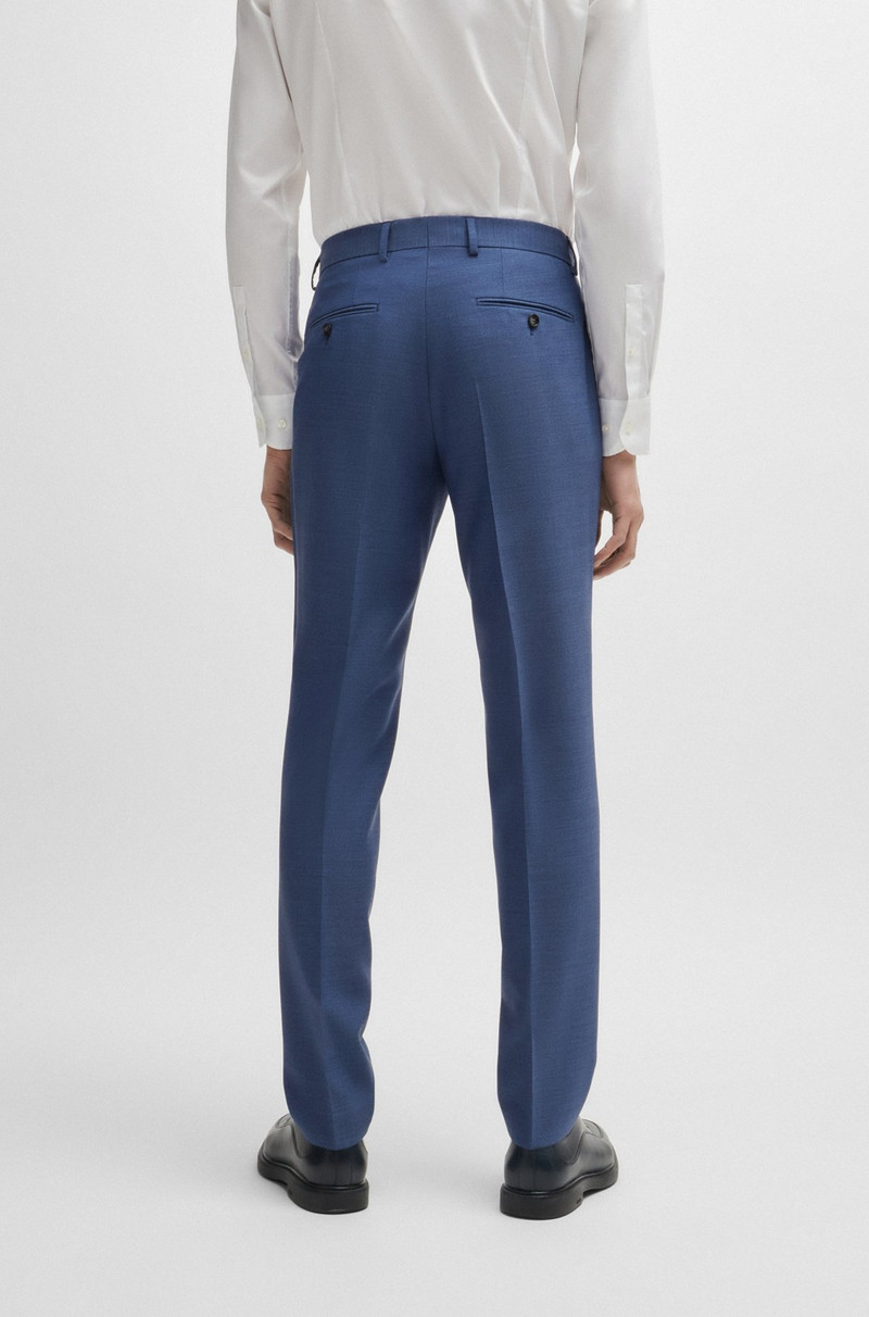 REGULAR-FIT THREE-PIECE SUIT IN MELANGE VIRGIN WOOL 8