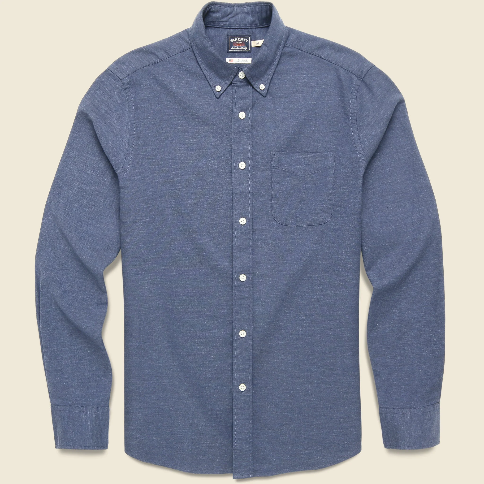 Supima Oxford Shirt - Navy Heather - 1