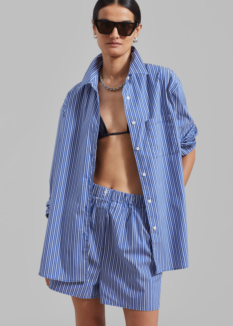 Mirca Pocket Shirt - Blue Multi Stripe 3