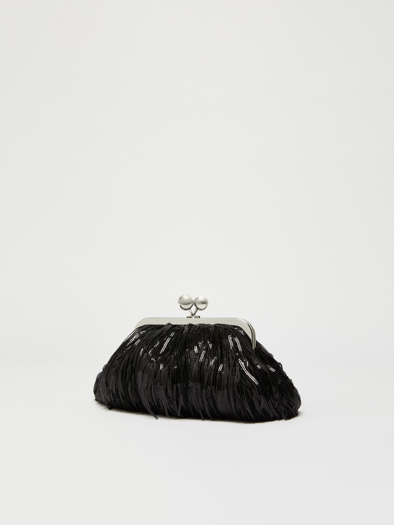 WEEKEND Max Mara FLOU Small Pasticcino Bag with fringes and sequins outlook