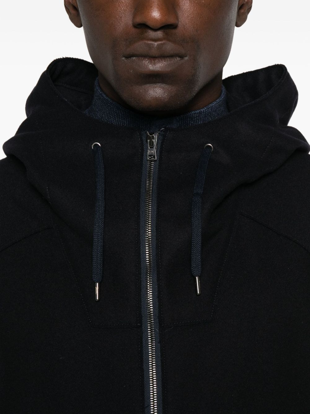 hooded zip-front coat - 5