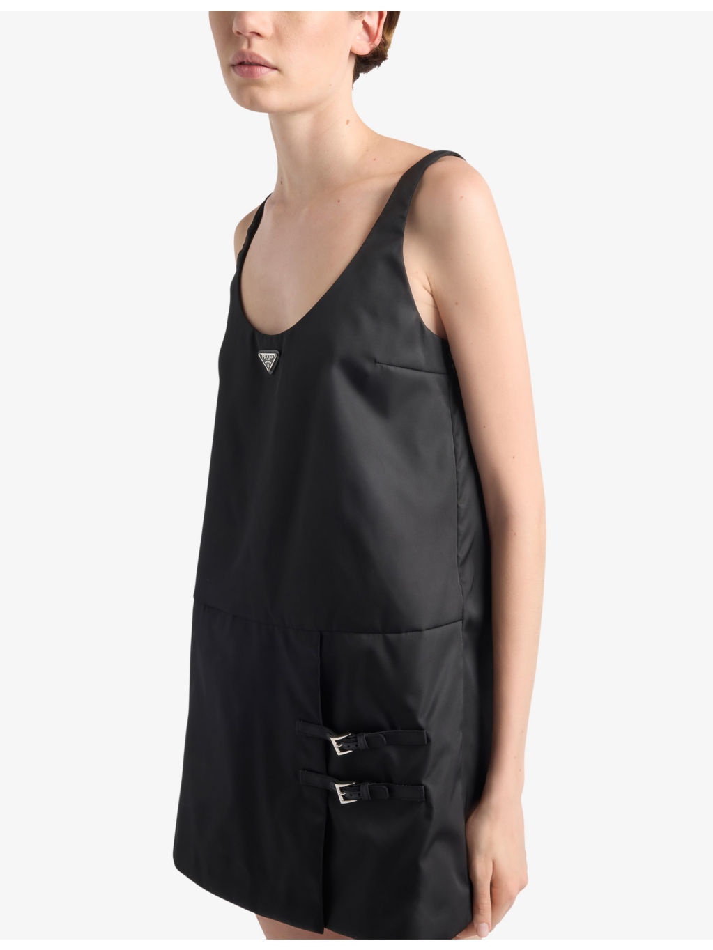 Sleeveless scoop-neckline Re-Nylon mini dress - 3