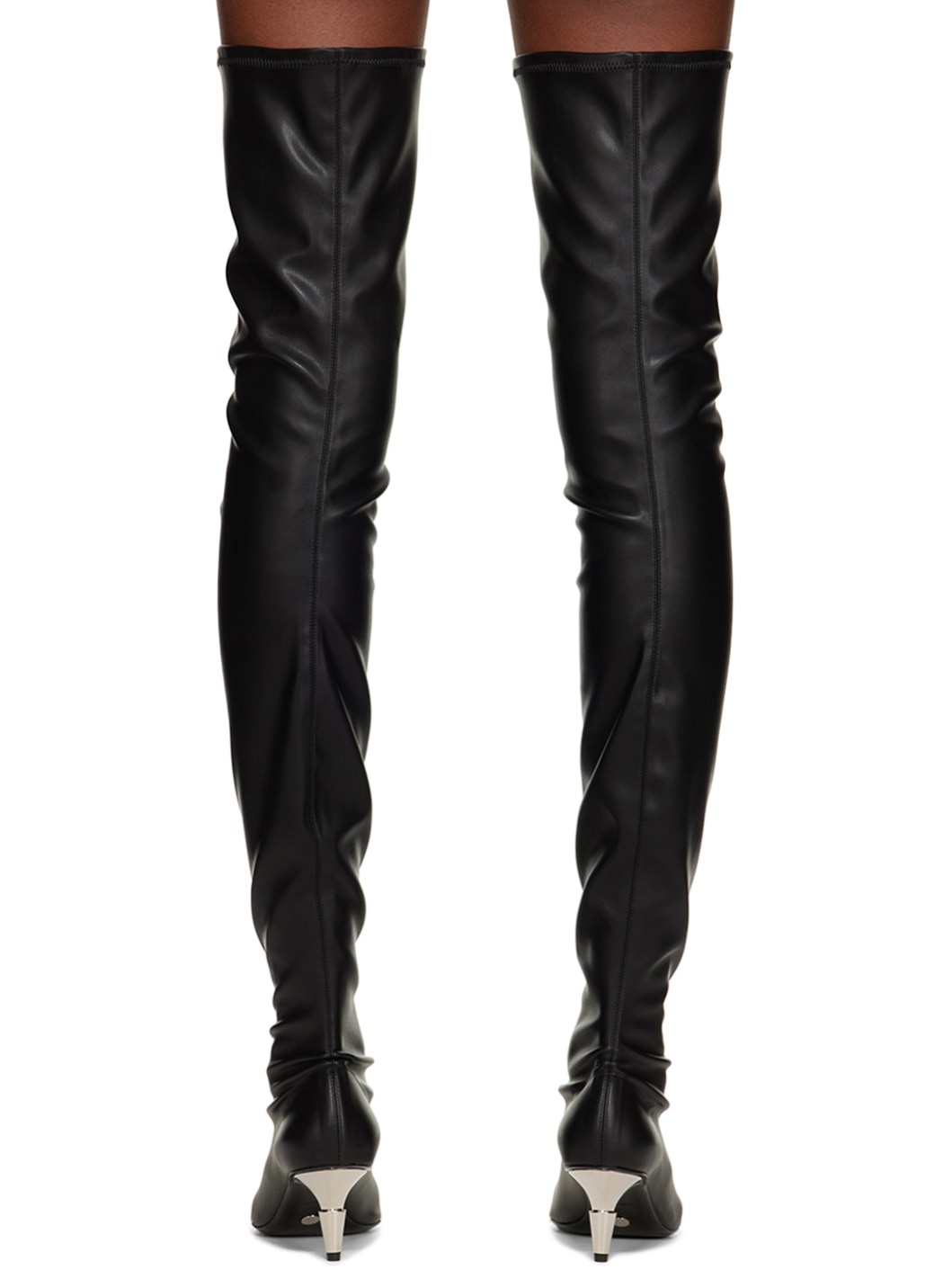 Black Spike Over-The-Knee Boots - 2