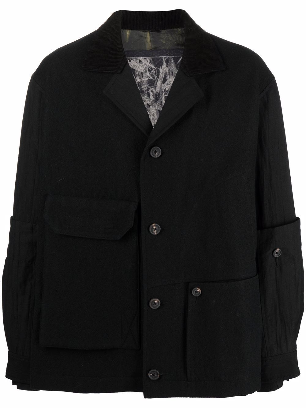 asymmetric virgin wool jacket - 1