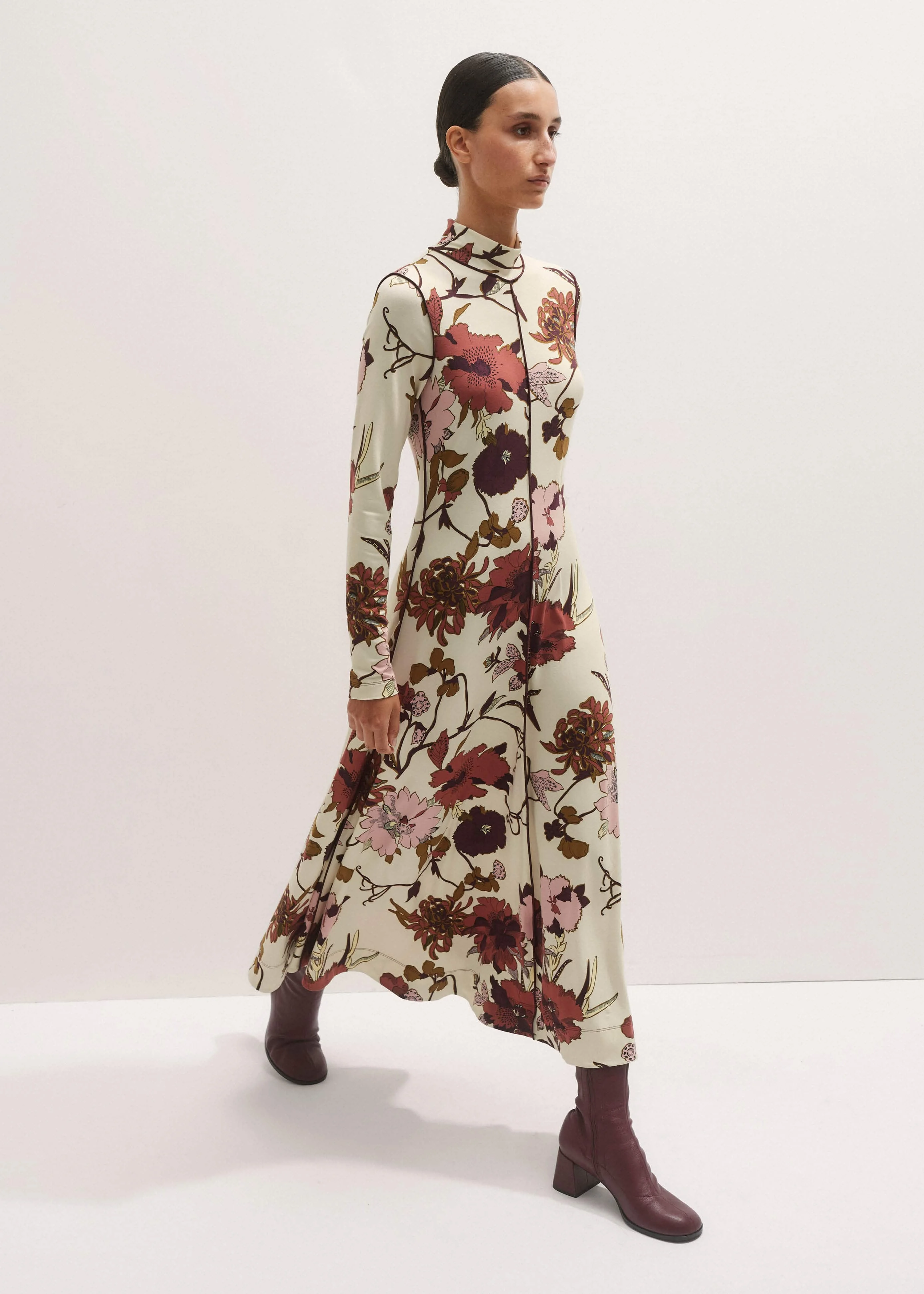 High Neck Maxi Dress - 1