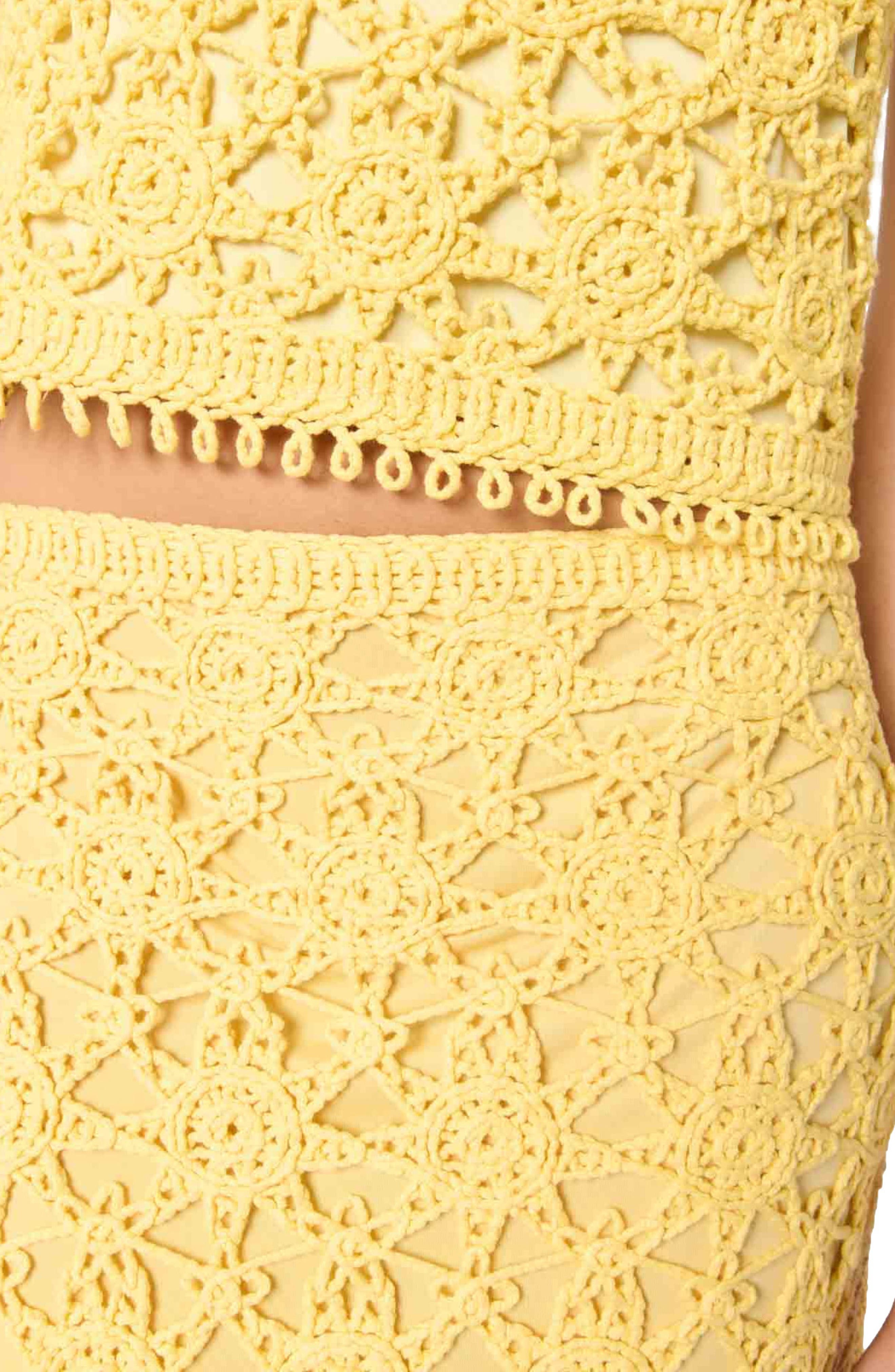maje Crochet maxi skirt in Yellow Banana at Nordstrom - 5