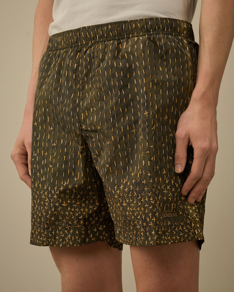 Flatt Nylon Sashiko Printed Swim Shorts 5
