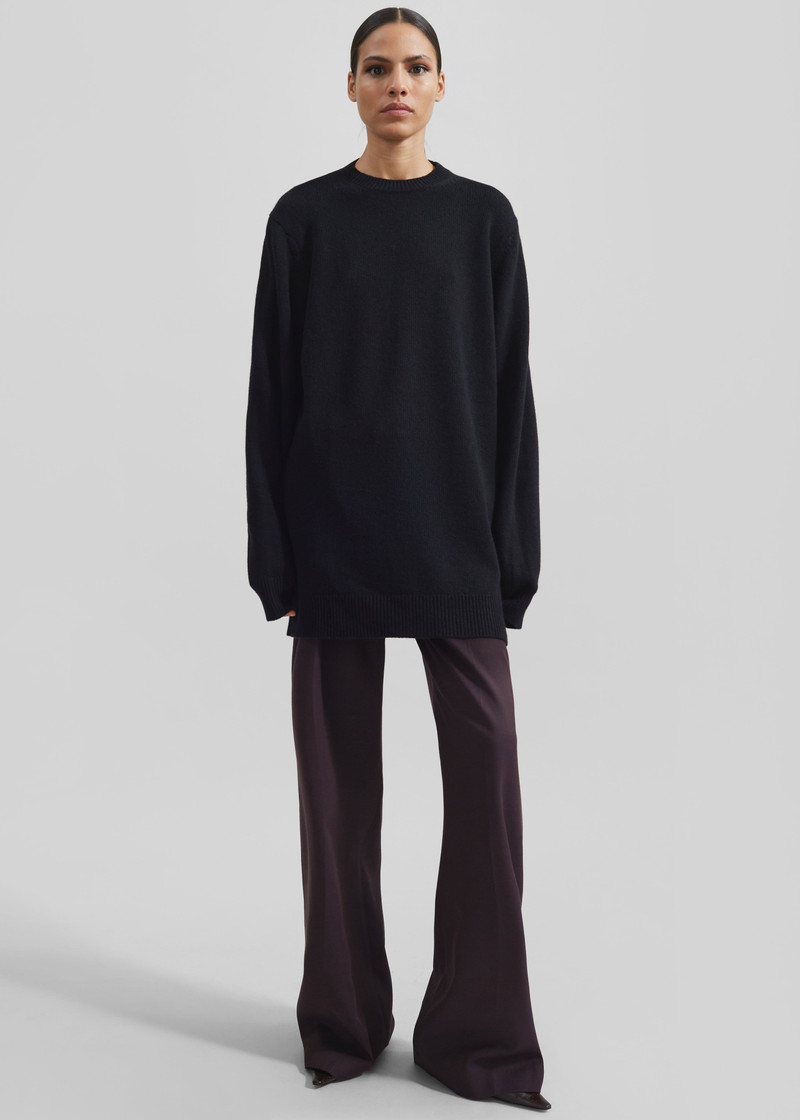 Maxime Knit Sweater Dress - Black 1