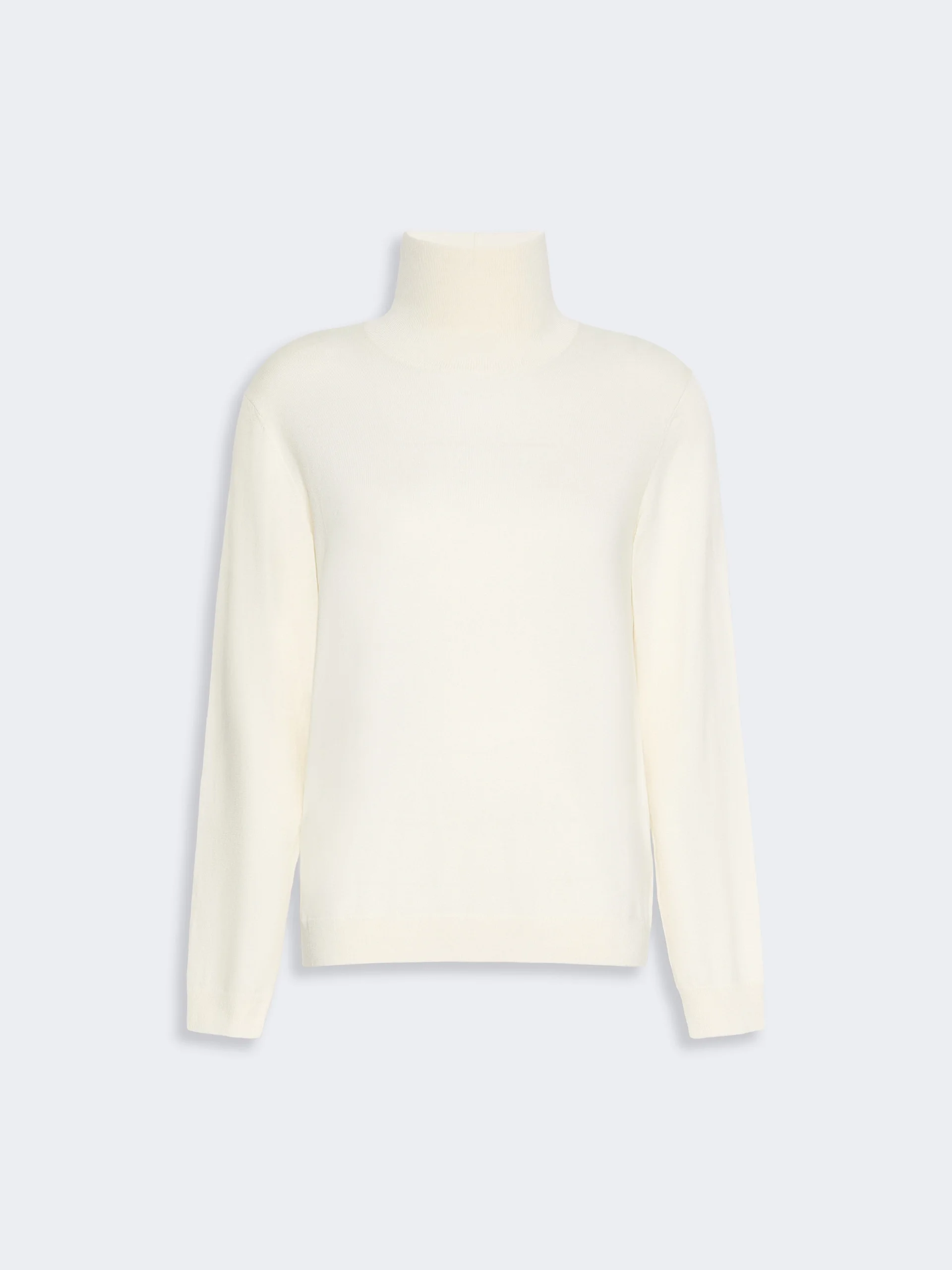 KIKU Wool and silk knit turtleneck - IVORY - 1