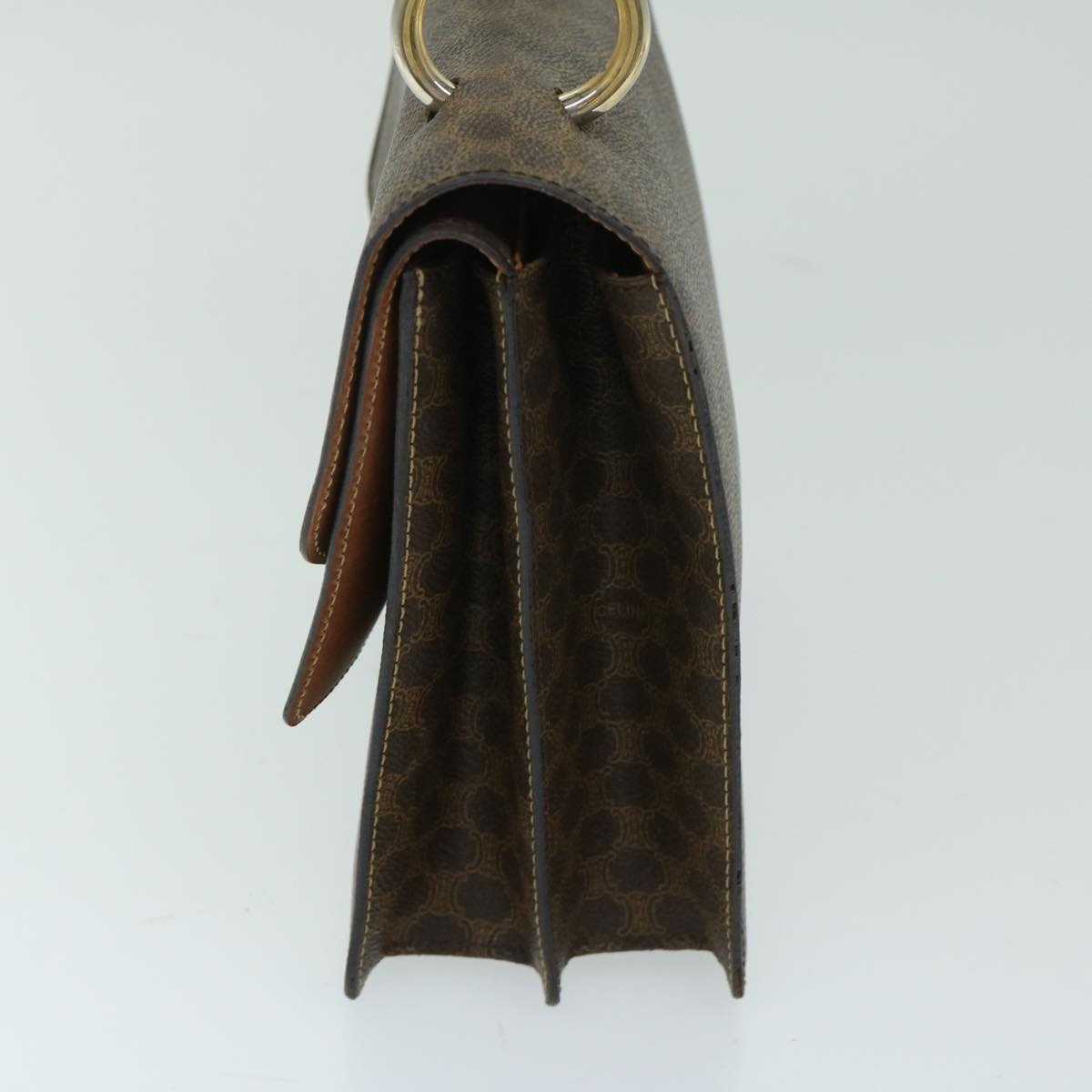CELINE Macadam Canvas Hand Bag Pvc Brown - 4