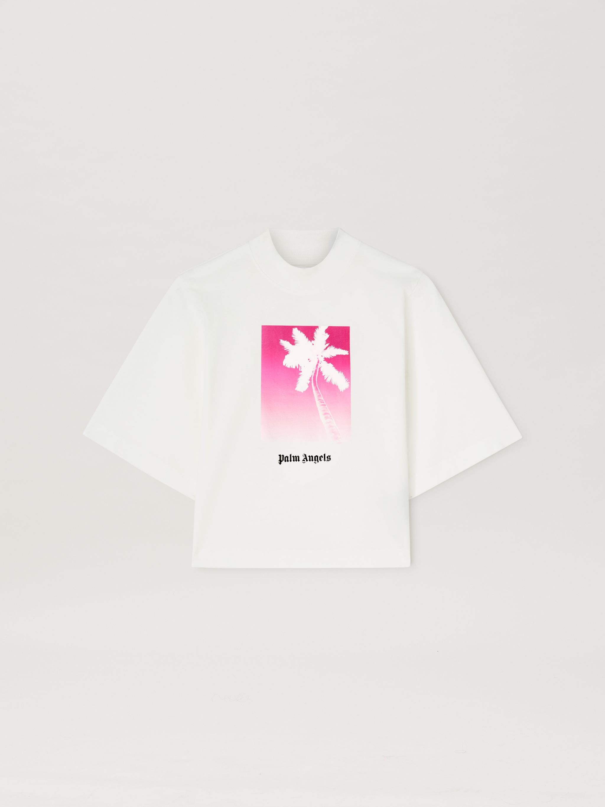 Solarized Palm Print Crop T-Shirt - 1