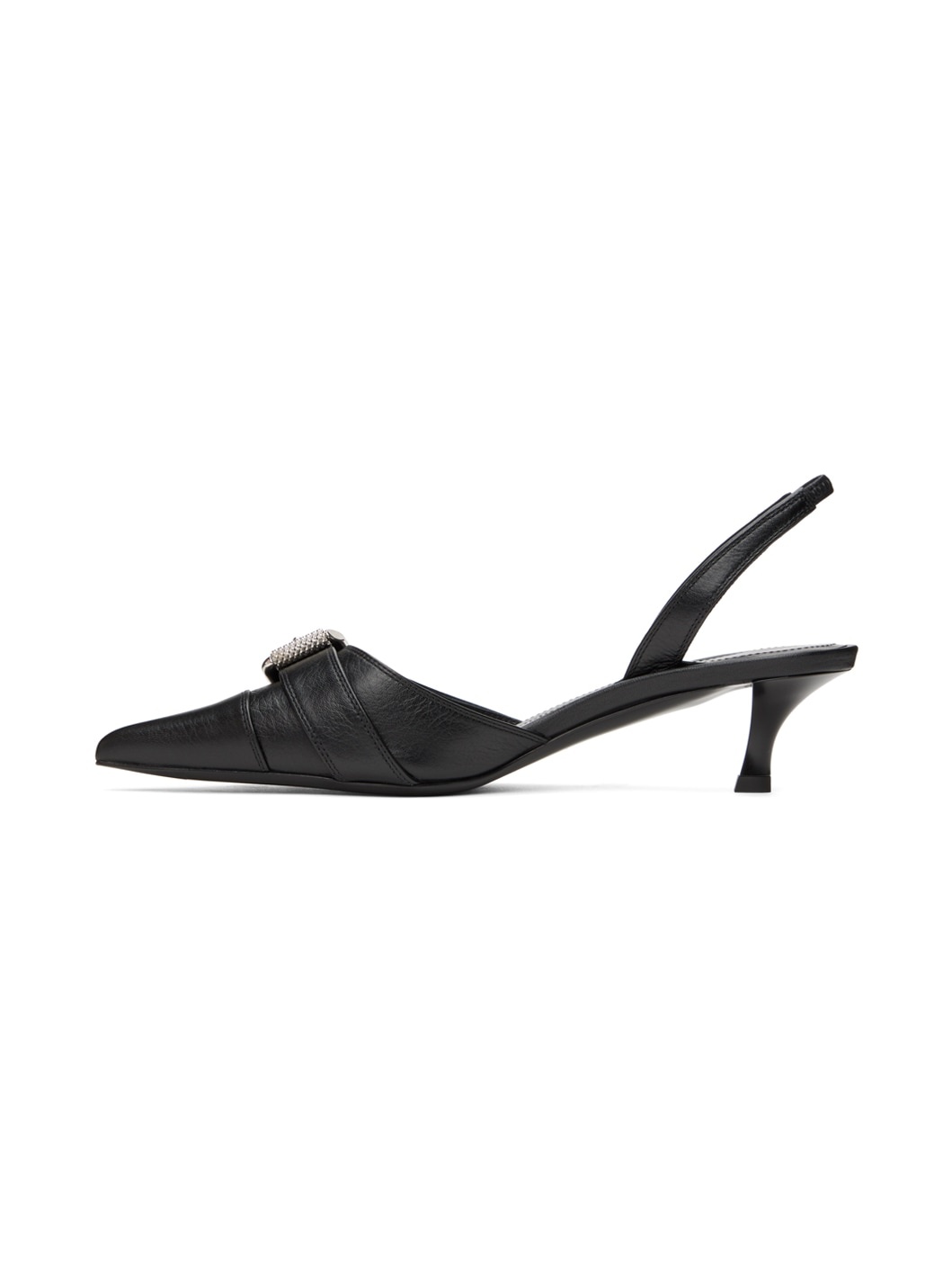 Black Voyou Slingback Heels - 3