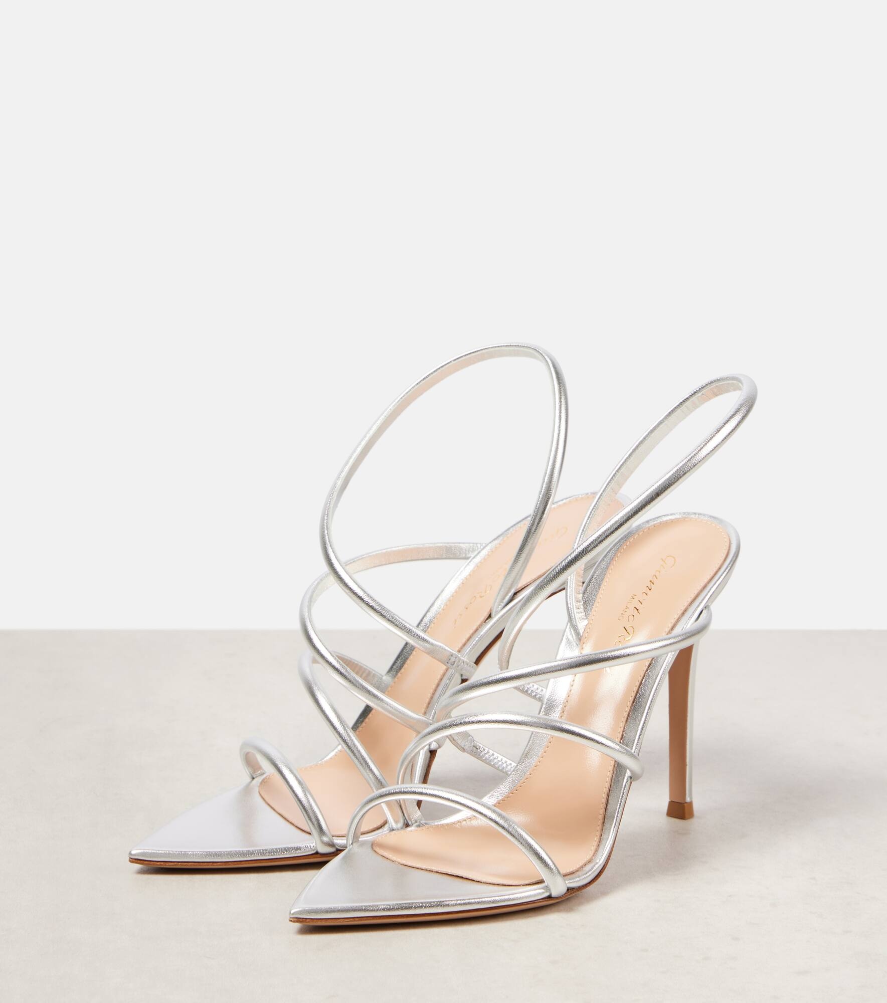 Ettie 105 metallic leather sandals - 4