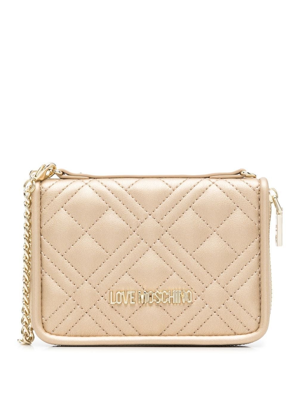 logo-plaque quilted wallet - 1