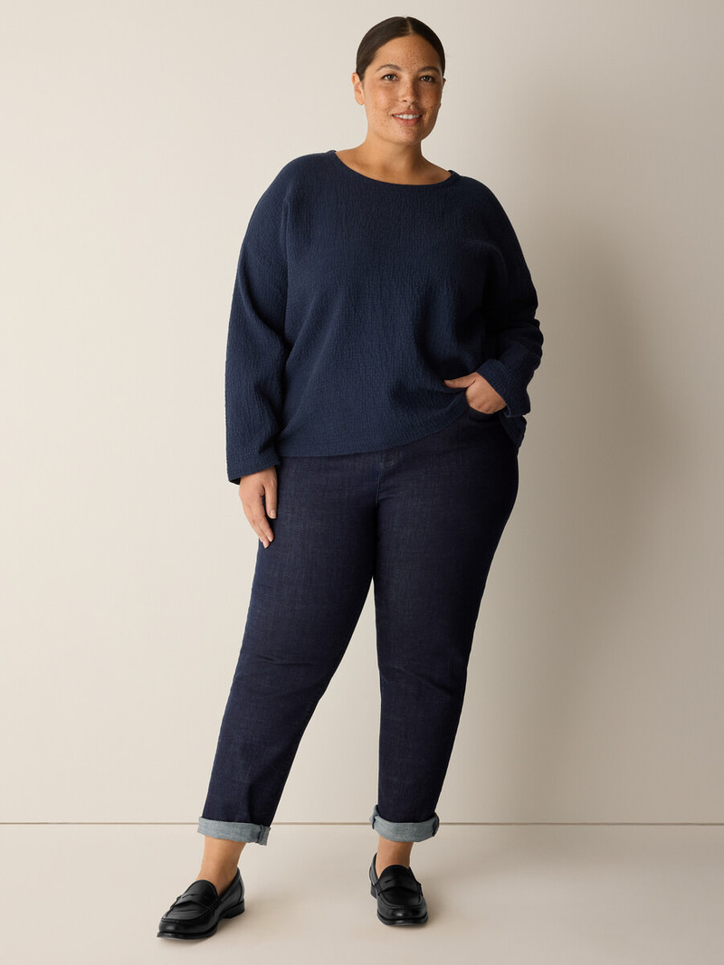 Organic Cotton Doubleweave Round Neck Box-Top 6
