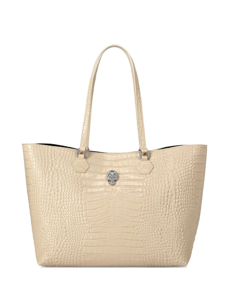 crocodile-embossed tote bag 1