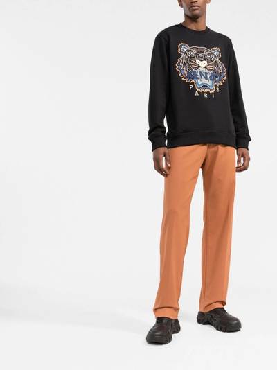 KENZO logo print crew neck sweatshirt outlook