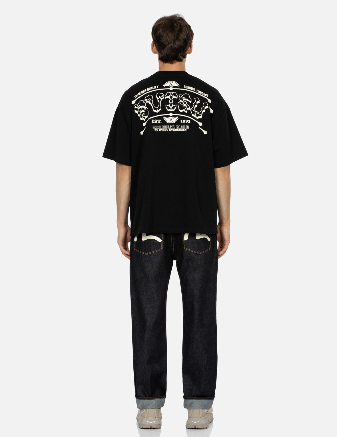 Seagull Print Baggy Fit Denim Jeans #2000 - 5