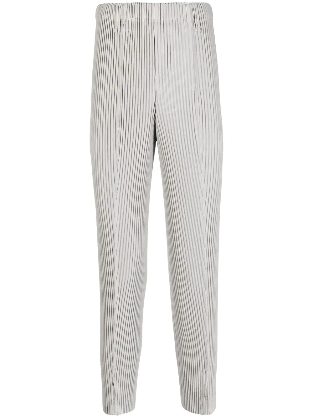 tapered plisse trousers - 1