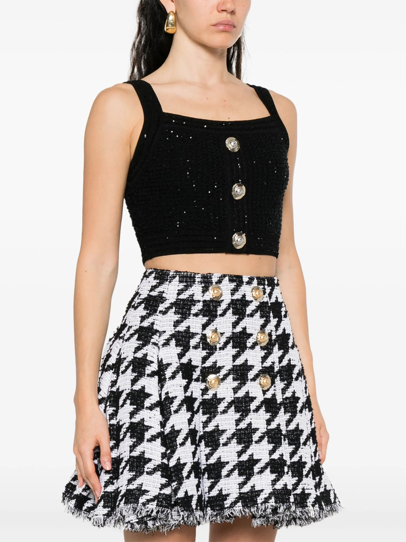 Balmain Textured Cropped Top - 1