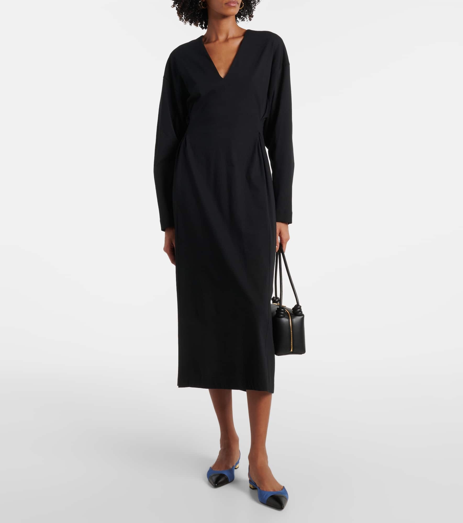 Milanese leather-trimmed slingback flats - 2