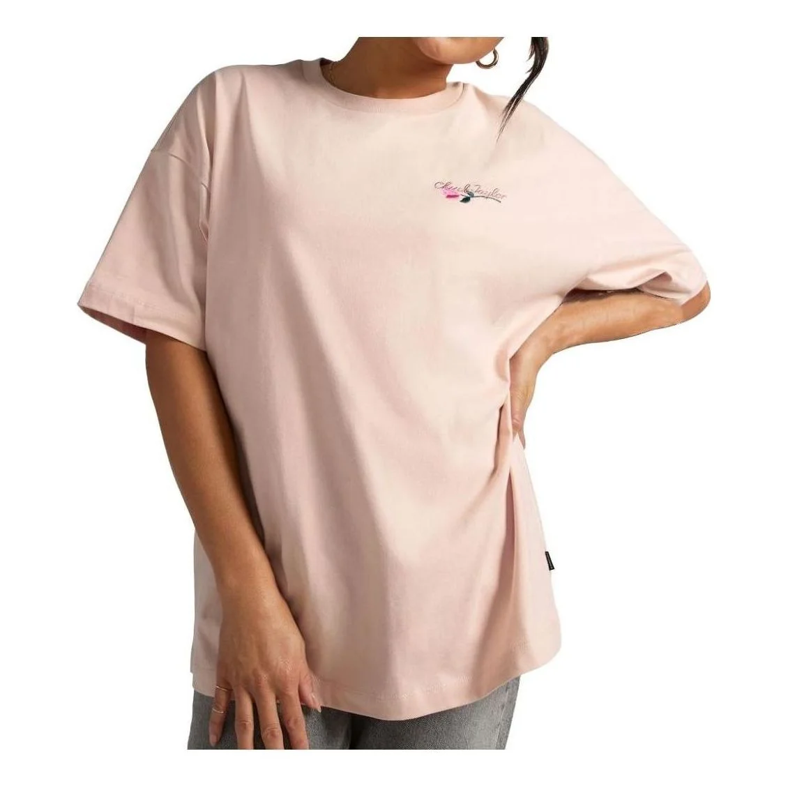 (WMNS) Converse Chuck Taylor High Summer Art OS Tee 'Pink Sage' 10025186-A02 - 1