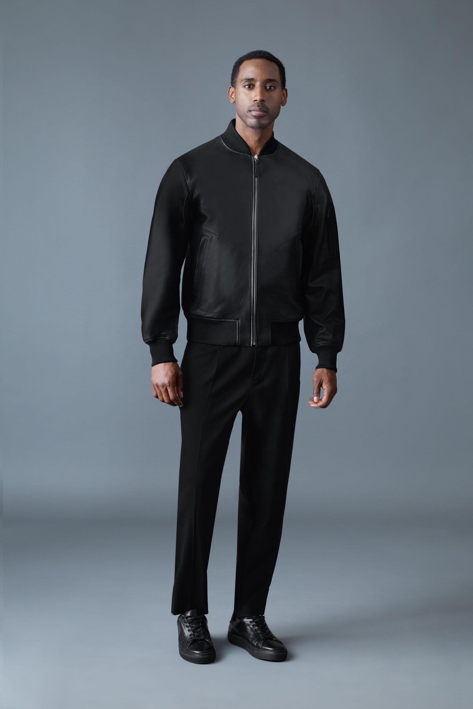 EASTON-SA 2-in-1 Reversible Leather Bomber Jacket - 2